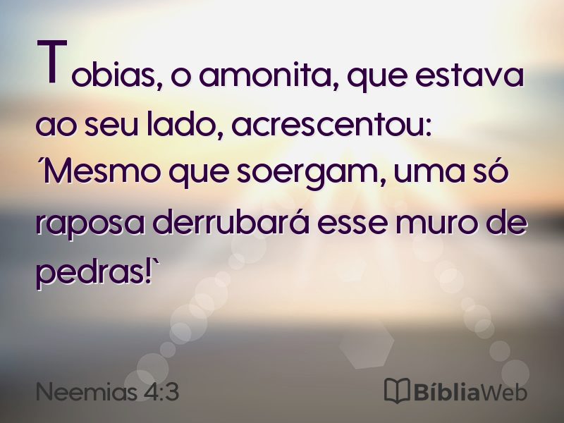 Neemias 4:3 em imagem para compartilhar