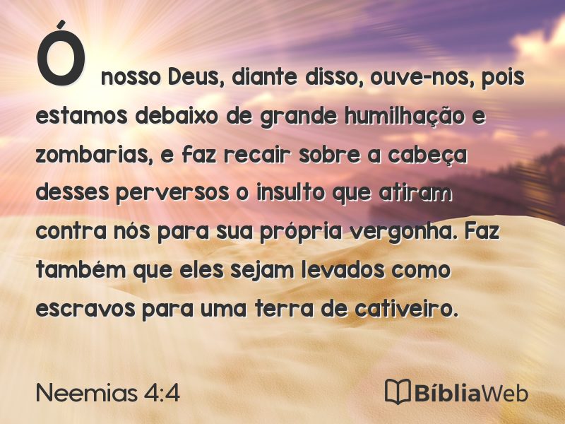 Neemias 4:4 em imagem para compartilhar