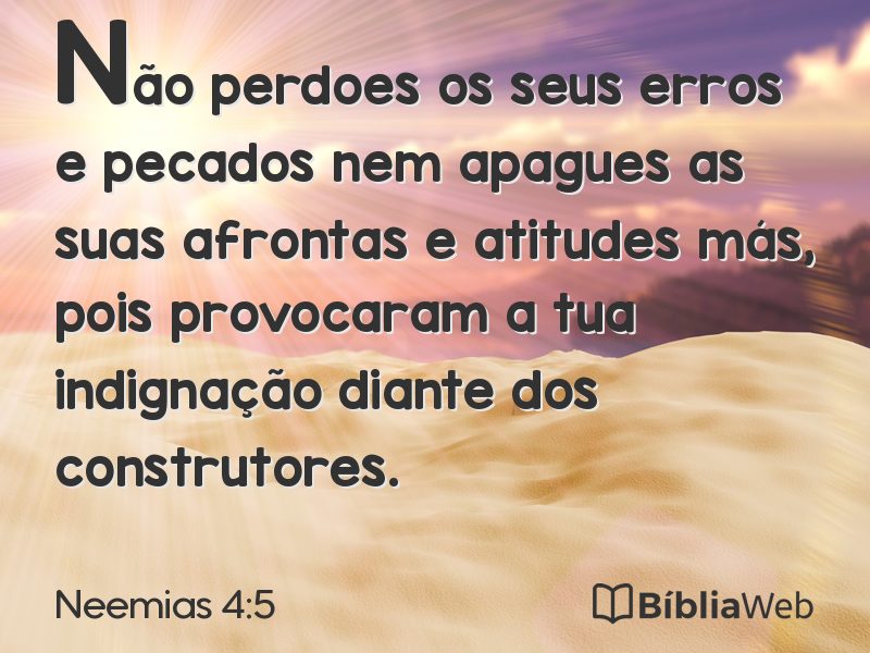 Neemias 4:5 em imagem para compartilhar