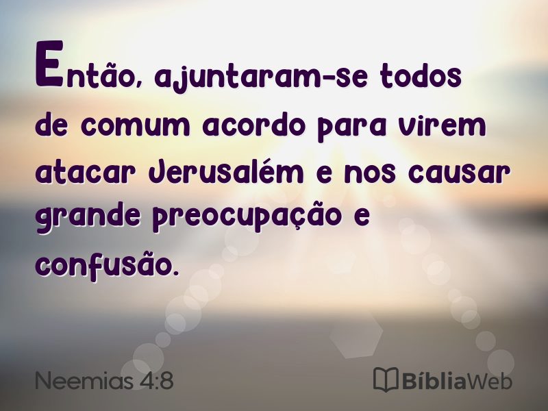 Neemias 4:8 em imagem para compartilhar