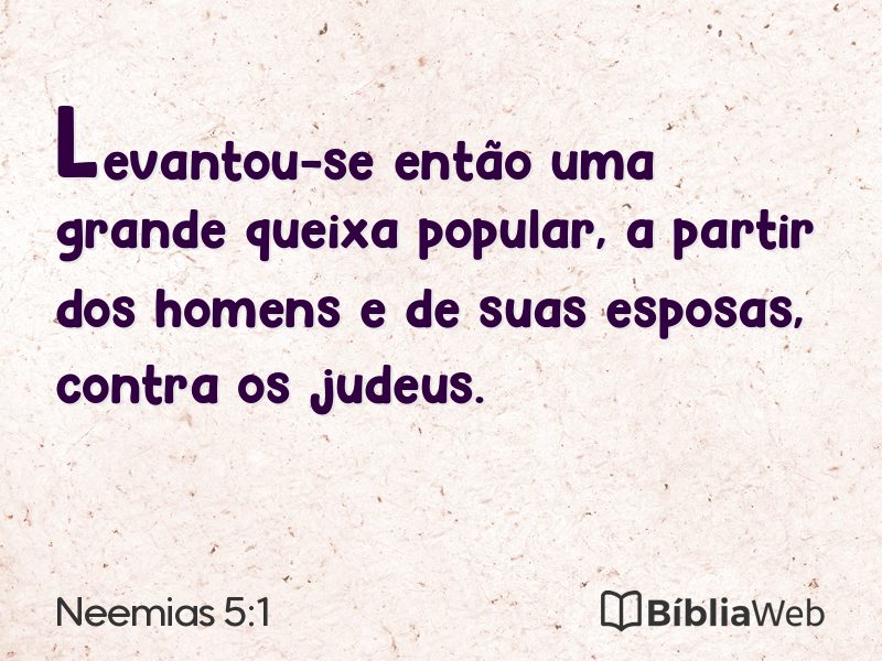Neemias 5:1 em imagem para compartilhar