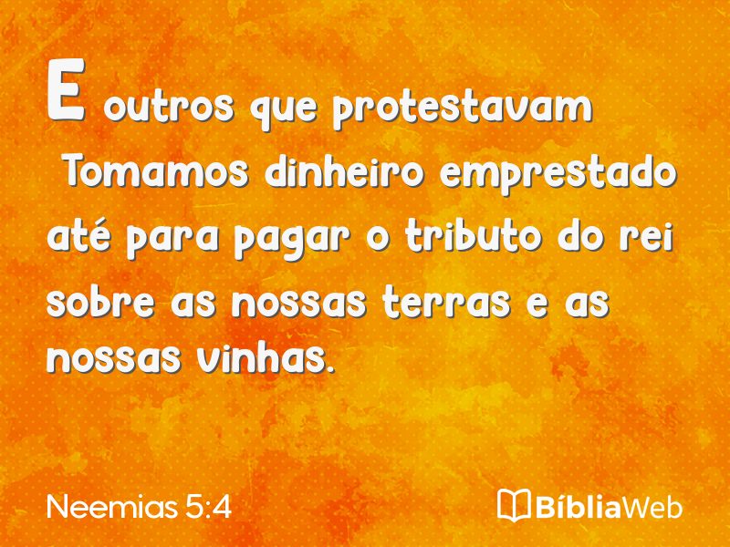 Neemias 5:4 em imagem para compartilhar