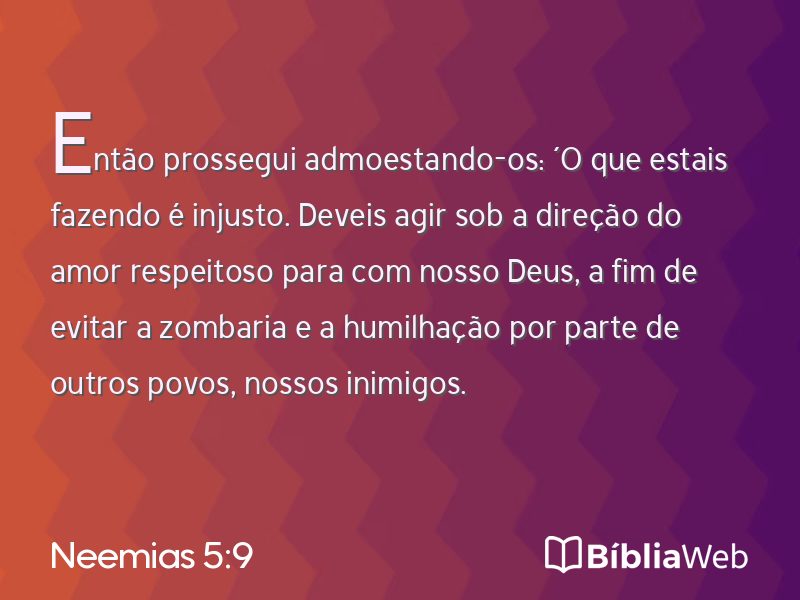Neemias 5:9 em imagem para compartilhar