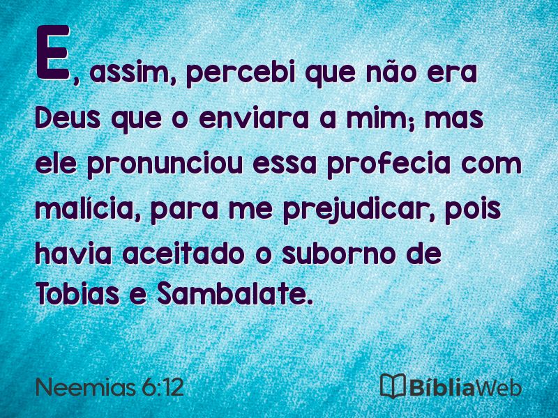 Neemias 6:12 em imagem para compartilhar