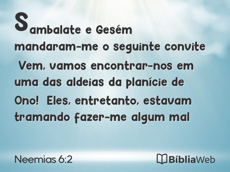 Neemias 6:2 em imagem para compartilhar