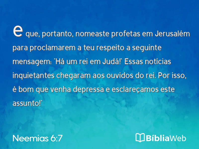 Neemias 6:7 em imagem para compartilhar
