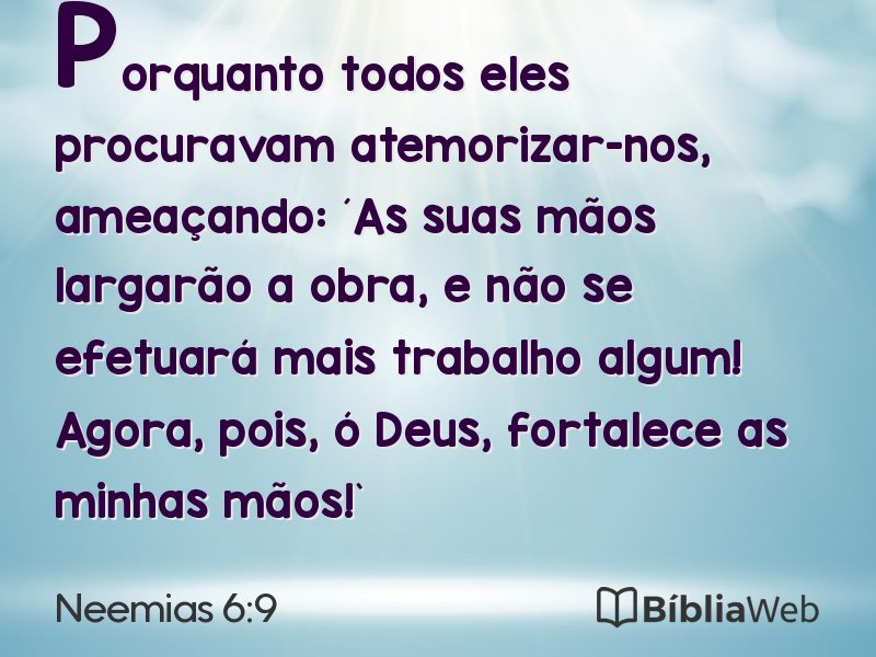 Neemias 6:9 em imagem para compartilhar