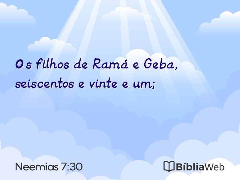 Neemias 7:30 em imagem para compartilhar