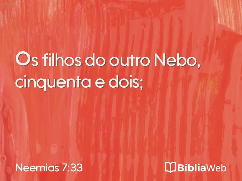 Neemias 7:33 em imagem para compartilhar