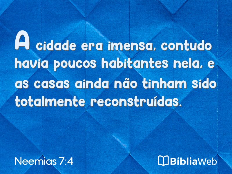 Neemias 7:4 em imagem para compartilhar