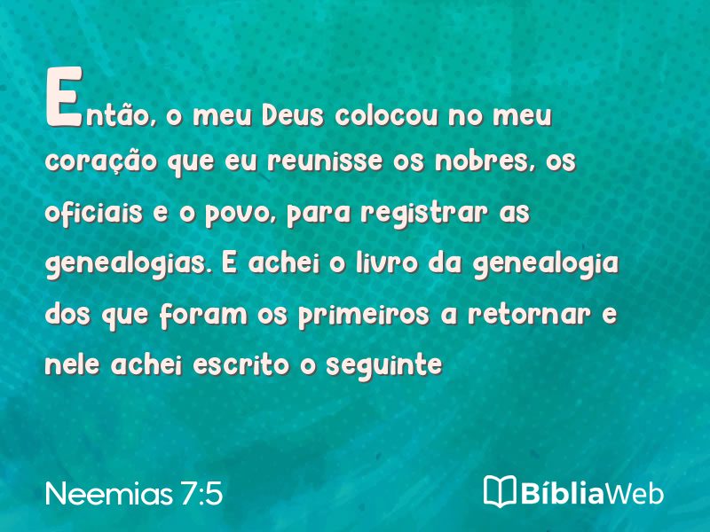 Neemias 7:5 em imagem para compartilhar