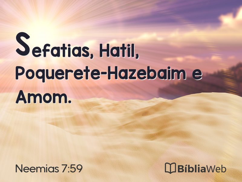 Neemias 7:59 em imagem para compartilhar