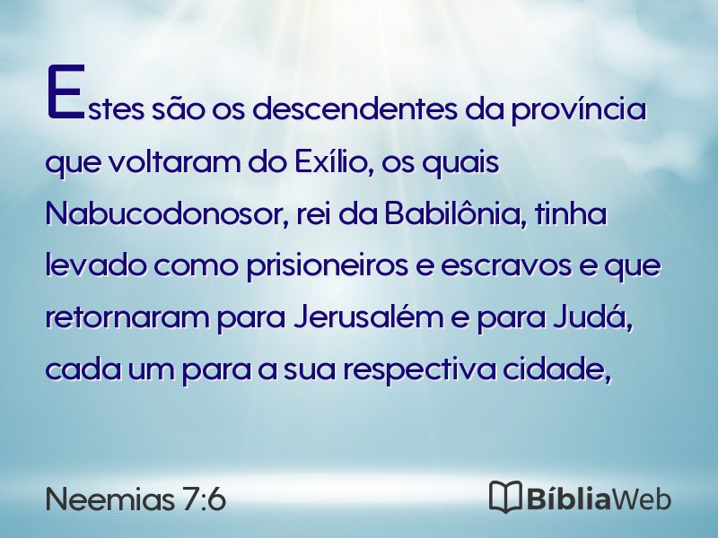 Neemias 7:6 em imagem para compartilhar