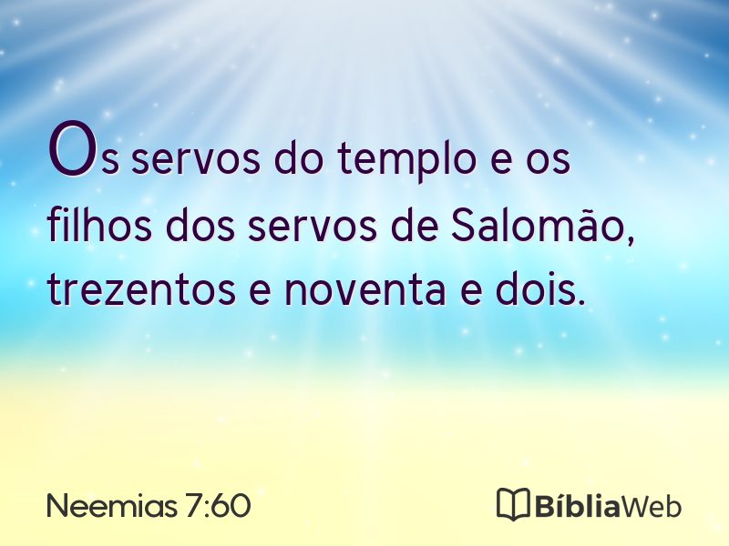 Neemias 7:60 em imagem para compartilhar
