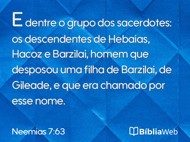 Neemias 7:63 em imagem para compartilhar
