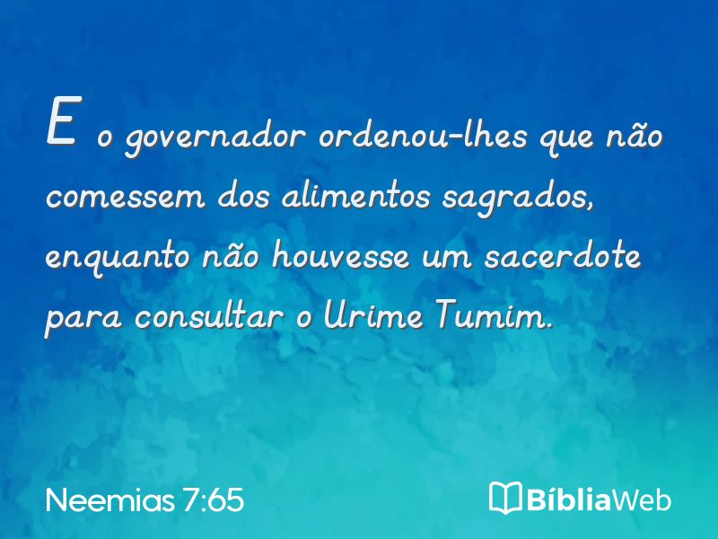 Neemias 7:65 em imagem para compartilhar