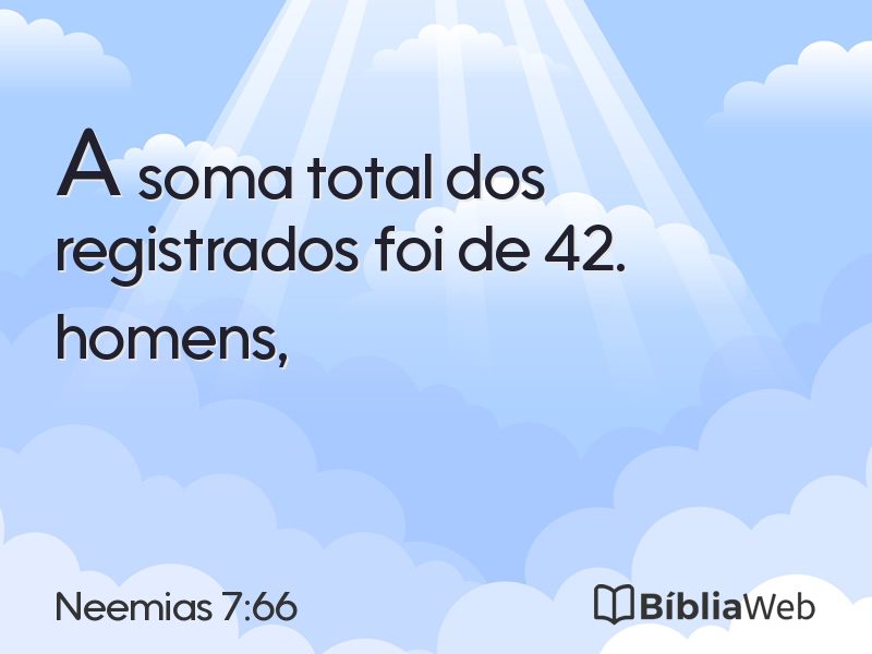 Neemias 7:66 em imagem para compartilhar