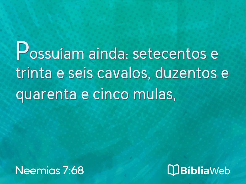 Neemias 7:68 em imagem para compartilhar