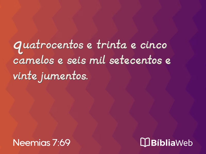 Neemias 7:69 em imagem para compartilhar