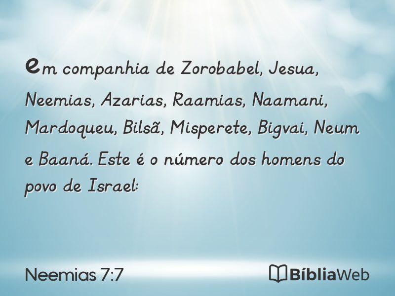 Neemias 7:7 em imagem para compartilhar