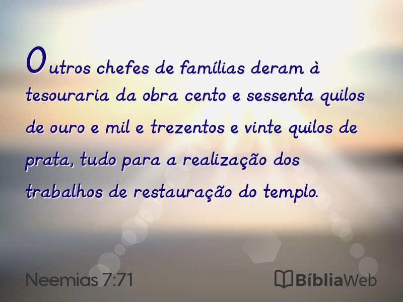 Neemias 7:71 em imagem para compartilhar