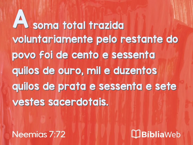 Neemias 7:72 em imagem para compartilhar