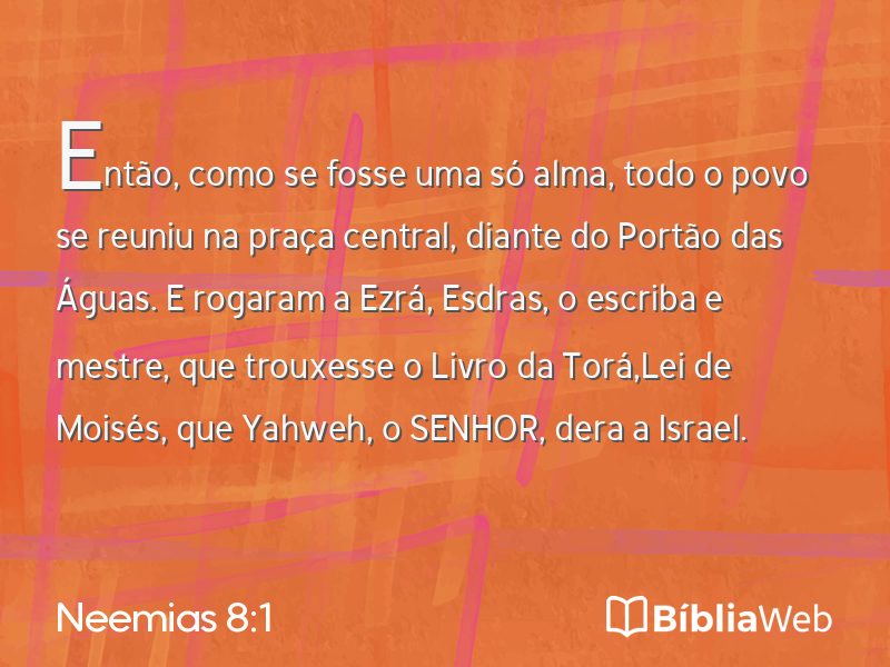 Neemias 8:1 em imagem para compartilhar