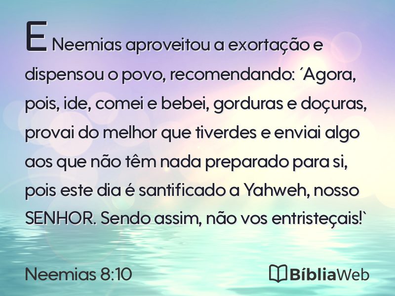 Neemias 8:10 em imagem para compartilhar