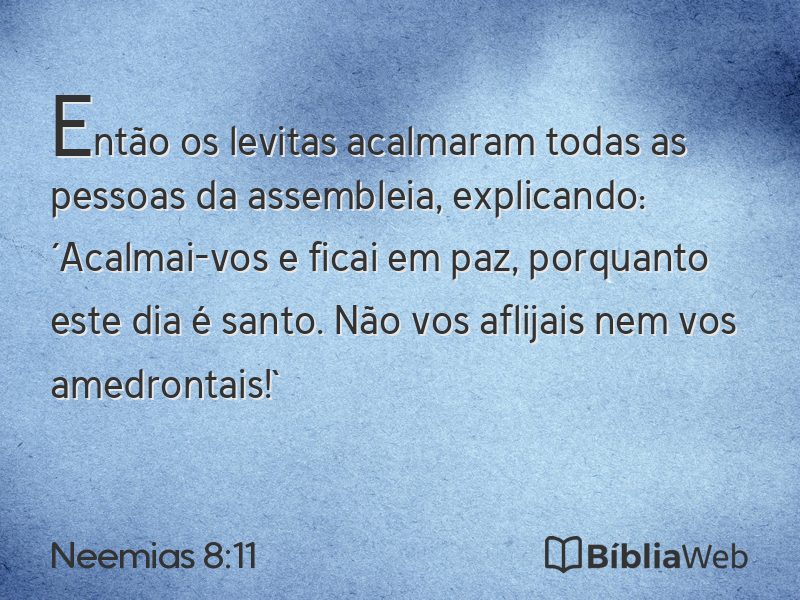 Neemias 8:11 em imagem para compartilhar