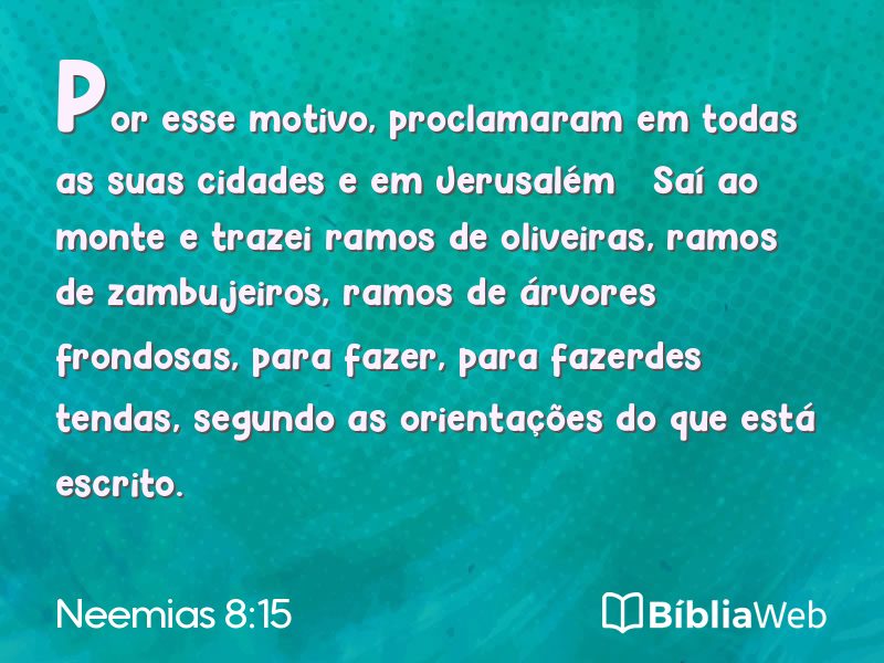Neemias 8:15 em imagem para compartilhar