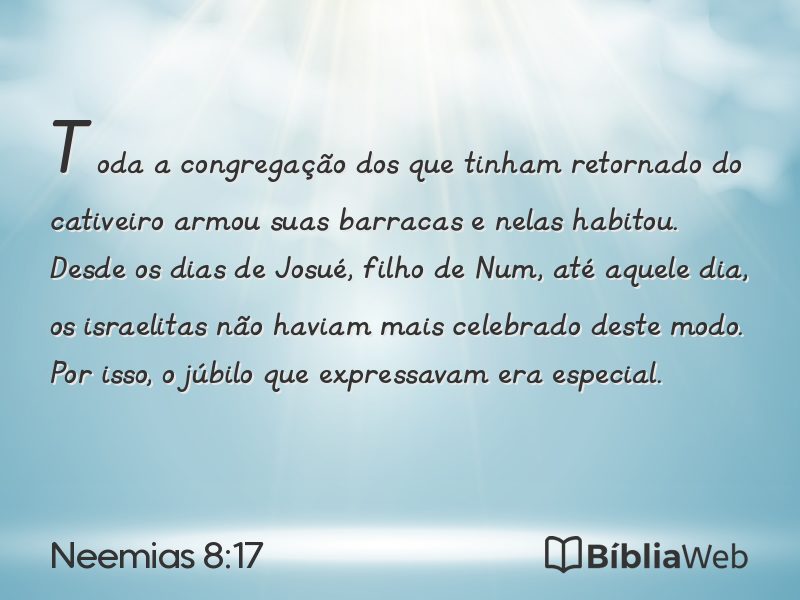 Neemias 8:17 em imagem para compartilhar