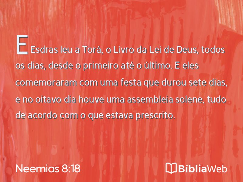 Neemias 8:18 em imagem para compartilhar