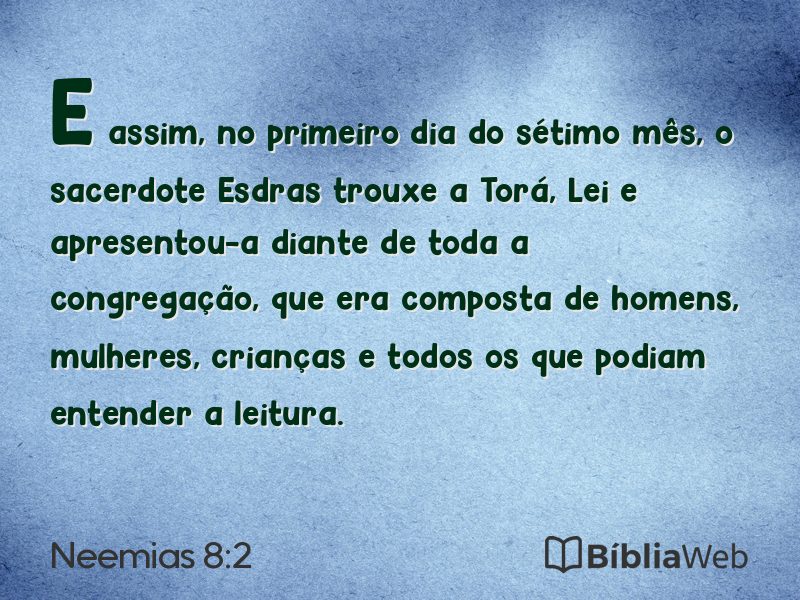 Neemias 8:2 em imagem para compartilhar