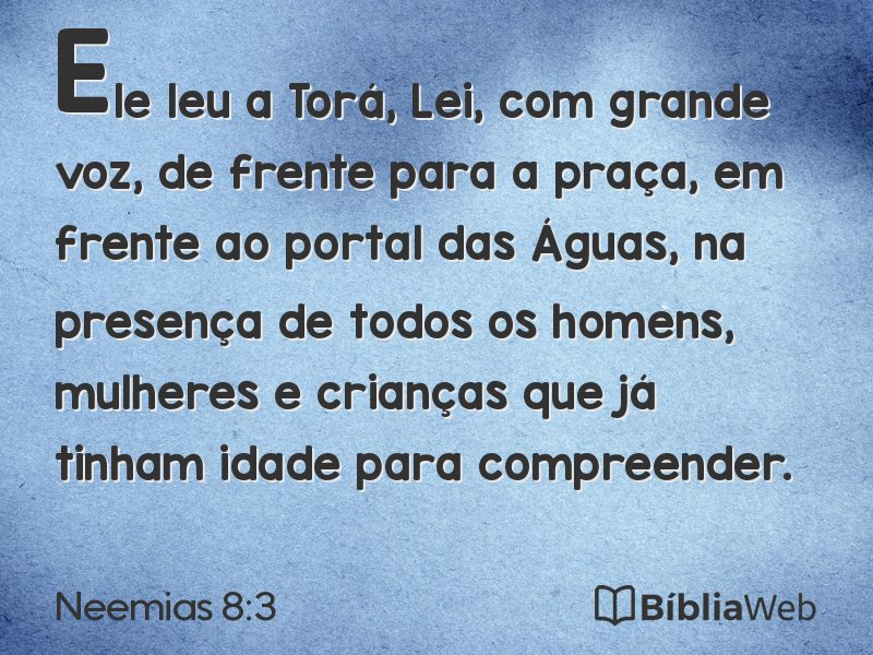 Neemias 8:3 em imagem para compartilhar