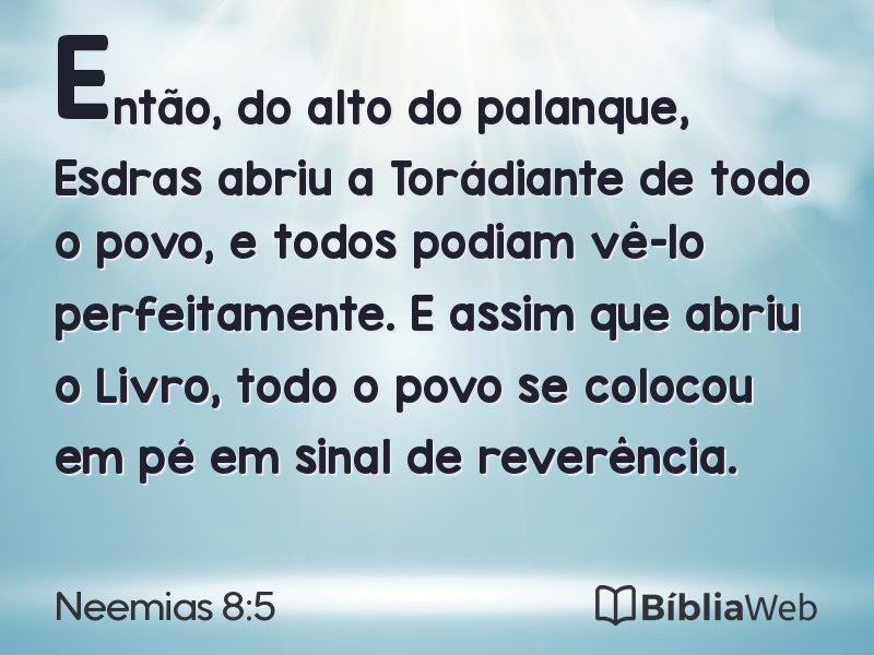 Neemias 8:5 em imagem para compartilhar