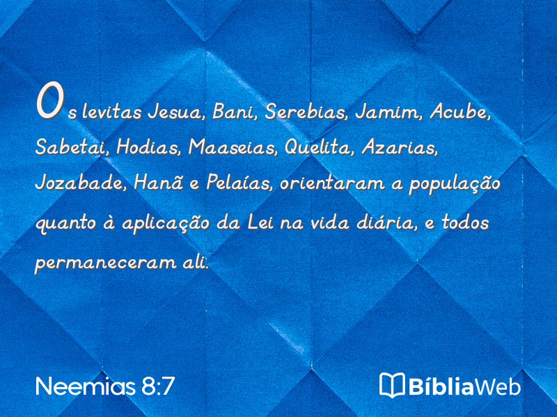 Neemias 8:7 em imagem para compartilhar