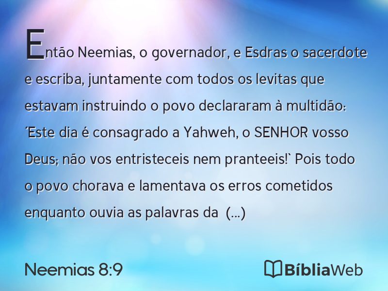 Neemias 8:9 em imagem para compartilhar