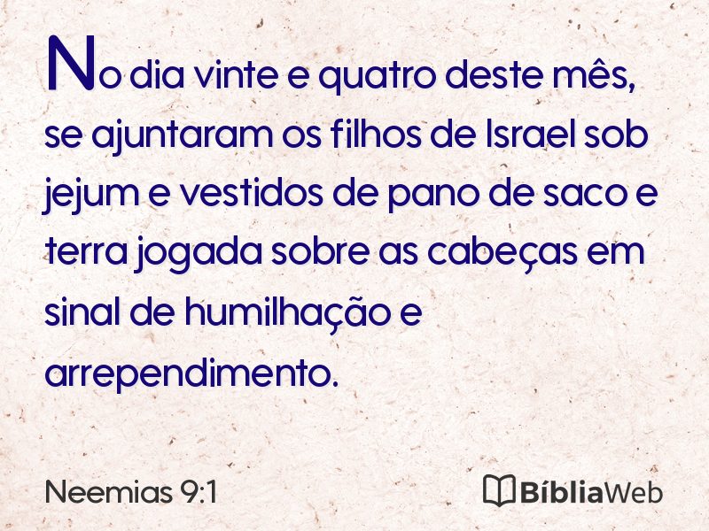 Neemias 9:1 em imagem para compartilhar