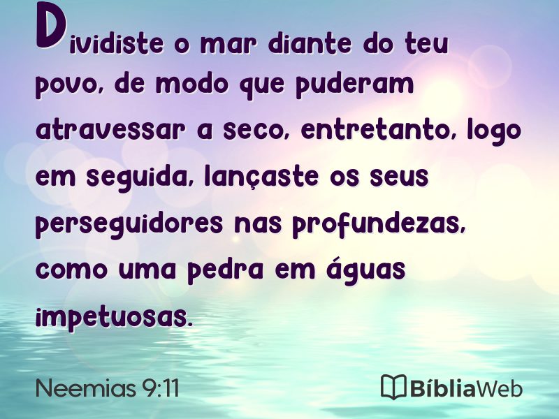Neemias 9:11 em imagem para compartilhar
