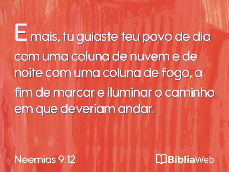 Neemias 9:12 em imagem para compartilhar