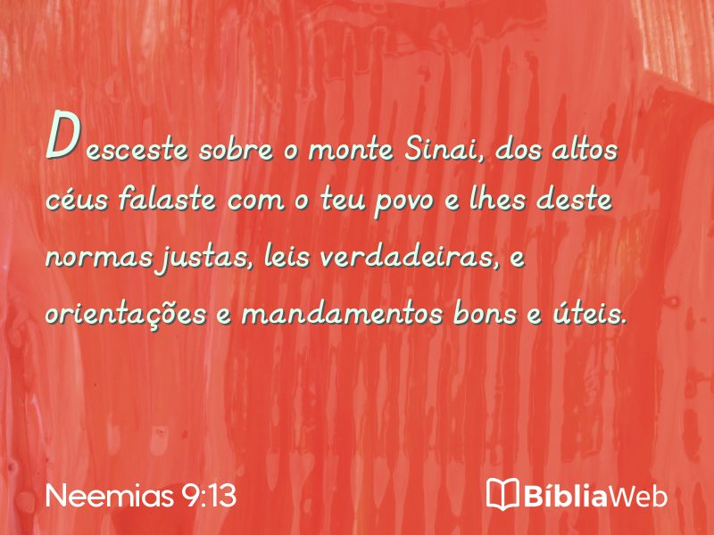 Neemias 9:13 em imagem para compartilhar