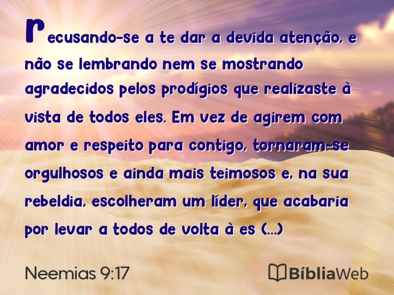 Neemias 9:17 em imagem para compartilhar
