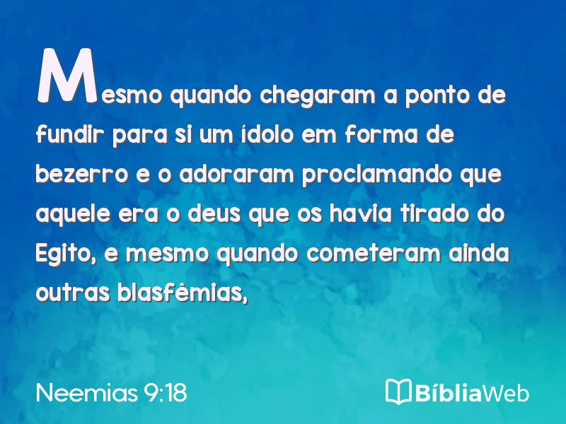 Neemias 9:18 em imagem para compartilhar