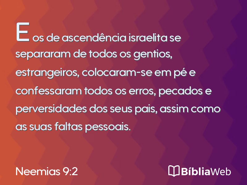 Neemias 9:2 em imagem para compartilhar