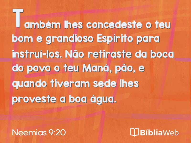 Neemias 9:20 em imagem para compartilhar