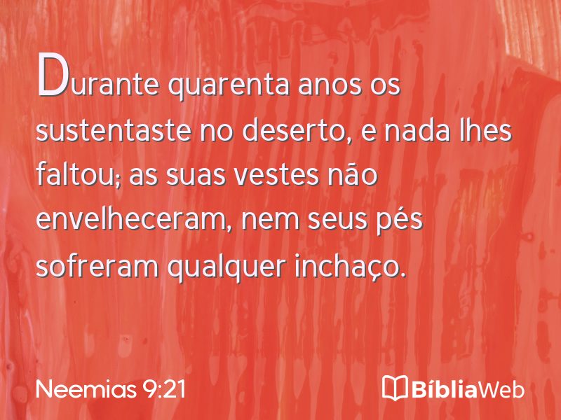Neemias 9:21 em imagem para compartilhar