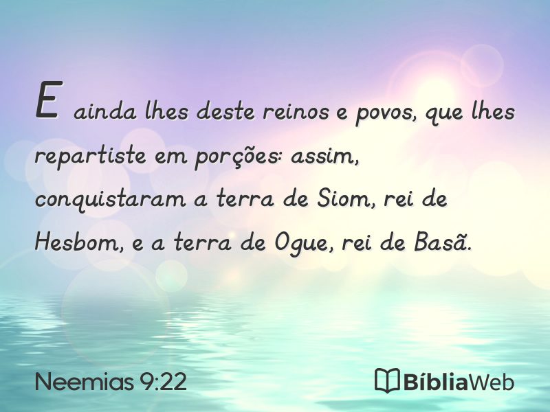 Neemias 9:22 em imagem para compartilhar