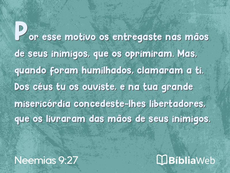 Neemias 9:27 em imagem para compartilhar