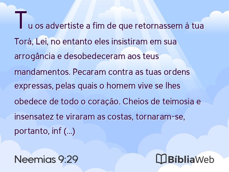 Neemias 9:29 em imagem para compartilhar