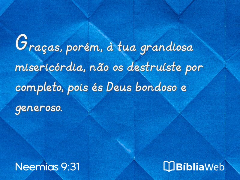 Neemias 9:31 em imagem para compartilhar